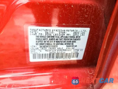 Zdjęcie 12 z 12 samochodu: 2015 NISSAN SENTRA SV VIN:3N1AB7AP7FY302678 - miniatura