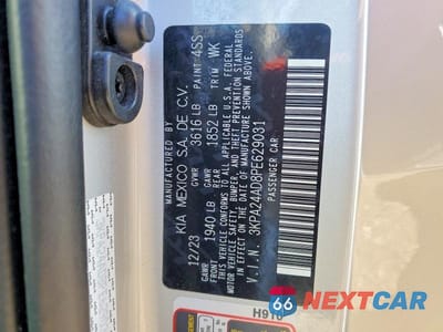 Zdjęcie 13 z 13 samochodu: 2023 KIA RIO LX VIN:3KPA24AD8PE629031 - miniatura