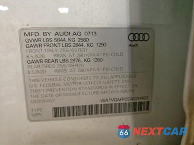Zdjęcie 13 z 13 samochodu: 2014 AUDI SQ5 PRESTIGE VIN:WA1VGAFP2EA020483 - miniatura