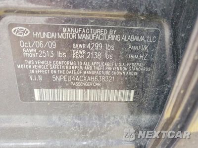 Zdjęcie 12 z 12 samochodu: 2010 HYUNDAI SONATA VIN:5NPEU4ACXAH638321 - miniatura