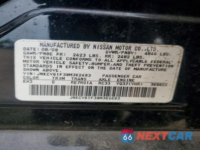 Zdjęcie 12 z 12 samochodu: 2009 INFINITI G37 SEDAN X VIN:JNKCV61F39M362493 - miniatura