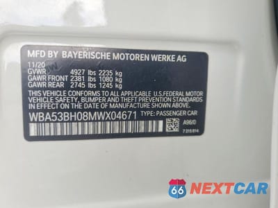 Zdjęcie 13 z 13 samochodu: 2021 BMW 530 I VIN:WBA53BH08MWX04671 - miniatura