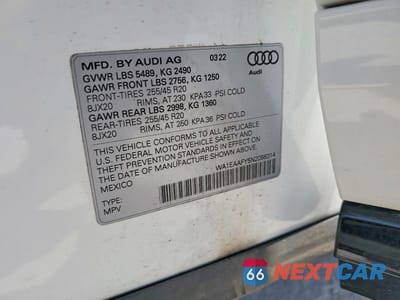 Zdjęcie 14 z 14 samochodu: 2022 AUDI Q5 PREMIUM PLUS 45 VIN:WA1EAAFY5N2088314 - miniatura
