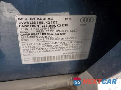 Zdjęcie 13 z 13 samochodu: 2018 AUDI Q5 PREMIUM PLUS VIN:WA1BNAFY9J2223246 - miniatura