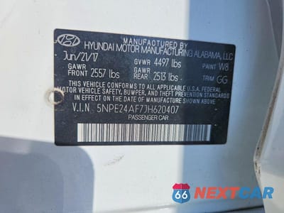 Zdjęcie 12 z 12 samochodu: 2018 HYUNDAI SONATA SE VIN:5NPE24AF7JH620407 - miniatura