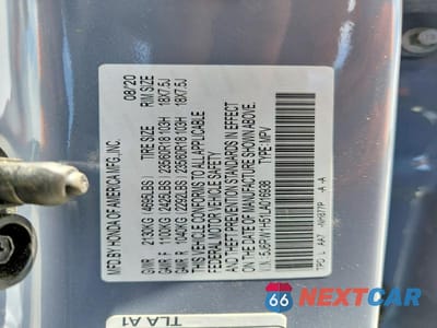 Zdjęcie 14 z 14 samochodu: 2020 HONDA CR-V EX VIN:5J6RW1H51LA016938 - miniatura