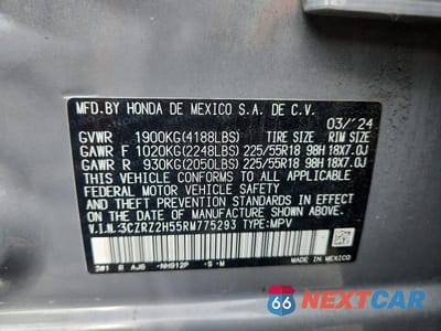 Zdjęcie 12 z 12 samochodu: 2024 HONDA HR-V SPORT VIN:3CZRZ2H55RM775293 - miniatura