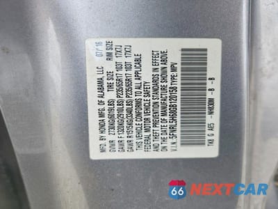 Zdjęcie 13 z 13 samochodu: 2016 HONDA ODYSSEY EXL VIN:5FNRL5H68GB120158 - miniatura