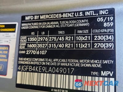 Zdjęcie 10 z 14 samochodu: 2020 MERCEDES-BENZ GLE 350 4MATIC VIN:4JGFB4KE9LA049017 - miniatura