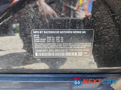 Zdjęcie 12 z 12 samochodu: 2020 BMW 330I VIN:3MW5R1J05L8B03972 - miniatura