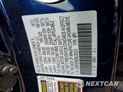 Zdjęcie 12 z 12 samochodu: 2022 HONDA CR-V EXL VIN:5J6RT6H82NL050233 - miniatura