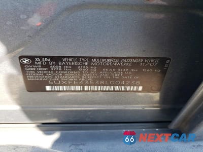 Zdjęcie 12 z 12 samochodu: 2008 BMW X5 3.0I VIN:5UXFE43538L004238 - miniatura
