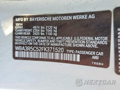 Zdjęcie 12 z 12 samochodu: 2015 BMW 435 XI VIN:WBA3R5C52FK371520 - miniatura