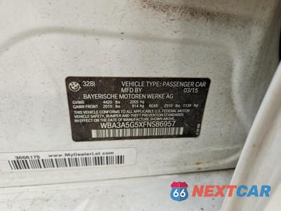 Zdjęcie 12 z 12 samochodu: 2015 BMW 328 I VIN:WBA3A5G5XFNS86957 - miniatura