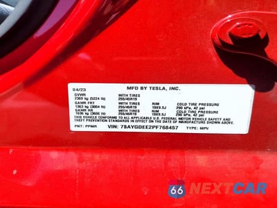 Zdjęcie 13 z 13 samochodu: 2023 TESLA MODEL Y VIN:7SAYGDEE2PF768457 - miniatura