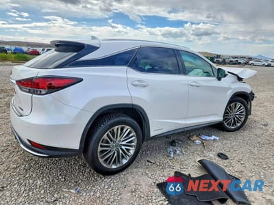 Trzecie zdjęcie samochodu z tyłu: 2021 LEXUS RX 450H VIN:2T2JGMDA1MC060516 - miniatura