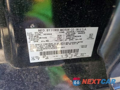 Zdjęcie 12 z 12 samochodu: 2003 FORD F150 SUPERCREW VIN:1FTRW07L93KD41301 - miniatura