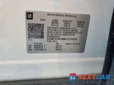 Zdjęcie 13 z 13 samochodu: 2019 CHEVROLET TRAVERSE LT VIN:1GNEVGKW8KJ234828 - miniatura