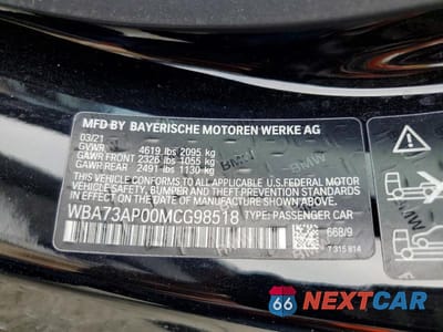 Zdjęcie 12 z 12 samochodu: 2021 BMW 430XI VIN:WBA73AP00MCG98518 - miniatura