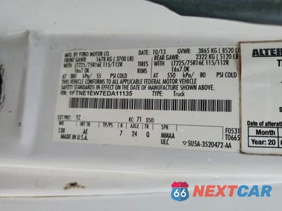 Zdjęcie 13 z 13 samochodu: 2014 FORD ECONOLINE E150 VAN VIN:1FTNE1EW7EDA11135 - miniatura