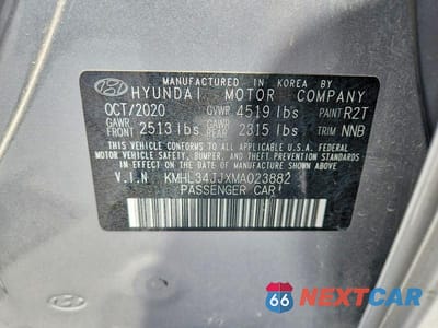 Zdjęcie 12 z 12 samochodu: 2021 HYUNDAI SONATA HYBRID SEL VIN:KMHL34JJXMA023882 - miniatura