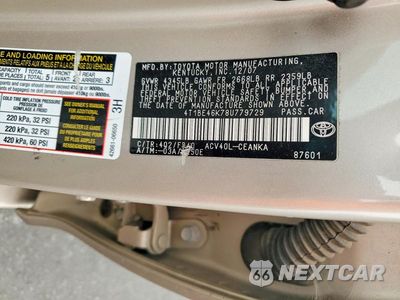 Zdjęcie 12 z 12 samochodu: 2008 TOYOTA CAMRY BASE VIN:4T1BE46K78U779729 - miniatura