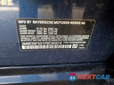 Zdjęcie 12 z 12 samochodu: 2023 BMW 330XE VIN:3MW39FS01P8C95674 - miniatura