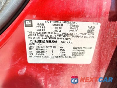 Zdjęcie 13 z 13 samochodu: 2010 GMC TERRAIN SLE VIN:2CTALDEW3A6352793 - miniatura