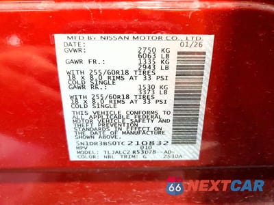 Zdjęcie 13 z 13 samochodu: 2026 NISSAN PATHFINDER SV VIN:5N1DR3BS0TC210832 - miniatura