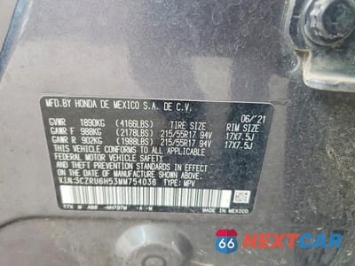 Zdjęcie 13 z 13 samochodu: 2021 HONDA HR-V EX VIN:3CZRU6H53MM754036 - miniatura