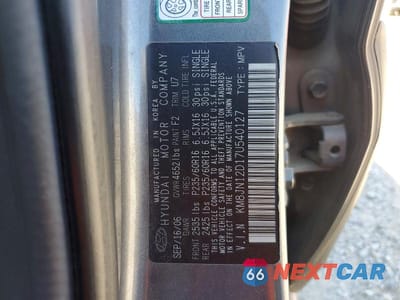 Zdjęcie 12 z 12 samochodu: 2007 HYUNDAI TUCSON SE VIN:KM8JN12D17U540127 - miniatura
