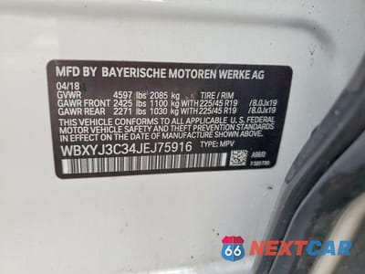 Zdjęcie 13 z 13 samochodu: 2018 BMW X2 SDRIVE28I VIN:WBXYJ3C34JEJ75916 - miniatura