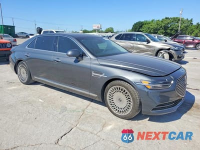 Czwarte zdjęcie samochodu z boku: 2020 GENESIS G90 PREMIUM VIN:KMTF34PA2LU076454 - miniatura