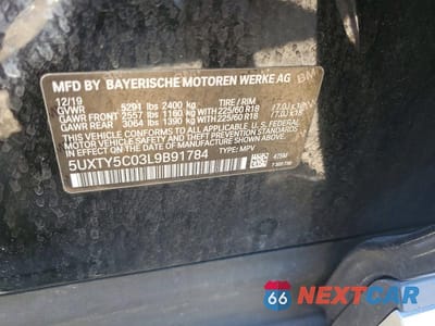 Zdjęcie 12 z 12 samochodu: 2020 BMW X3 XDRIVE30I VIN:5UXTY5C03L9B91784 - miniatura