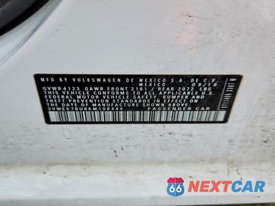 Zdjęcie 12 z 12 samochodu: 2019 VOLKSWAGEN JETTA SEL VIN:3VWE57BU8KM108444 - miniatura
