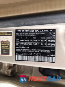 Zdjęcie 13 z 13 samochodu: 2013 MERCEDES-BENZ ML 350 4MATIC VIN:4JGDA5HB5DA103279 - miniatura