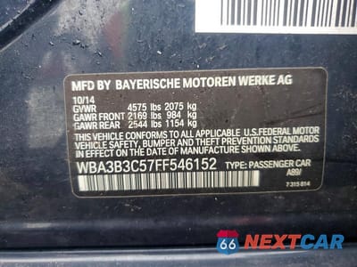 Zdjęcie 12 z 12 samochodu: 2015 BMW 328 XI VIN:WBA3B3C57FF546152 - miniatura