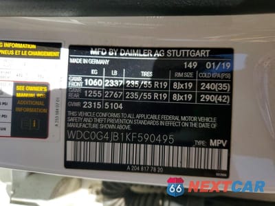 Zdjęcie 13 z 13 samochodu: 2019 MERCEDES-BENZ GLC 300 VIN:WDC0G4JB1KF590495 - miniatura