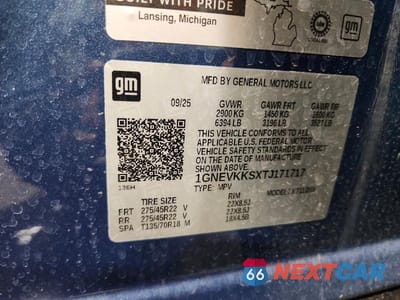 Zdjęcie 13 z 13 samochodu: 2026 CHEVROLET TRAVERSE HIGH COUNTRY VIN:1GNEVKKSXTJ171717 - miniatura