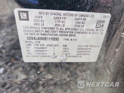 Zdjęcie 13 z 13 samochodu: 2014 CHEVROLET EQUINOX LS VIN:2GNALAEK8E1110292 - miniatura