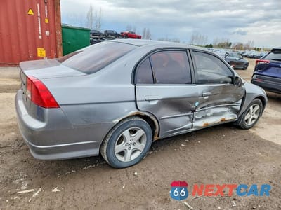 Trzecie zdjęcie samochodu z tyłu: 2004 HONDA CIVIC LX VIN:2HGES16644H922615 - miniatura