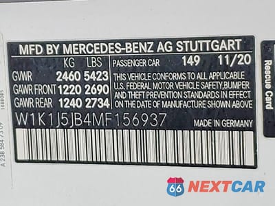 Zdjęcie 12 z 12 samochodu: 2021 MERCEDES-BENZ E 450 VIN:W1K1J5JB4MF156937 - miniatura