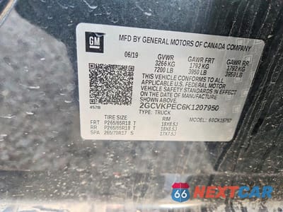 Zdjęcie 12 z 12 samochodu: 2019 CHEVROLET SILVERADO LD K1500 LT VIN:2GCVKPEC6K1207950 - miniatura