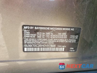 Zdjęcie 13 z 13 samochodu: 2017 BMW X5 XDR40E VIN:5UXKT0C35H0V97808 - miniatura