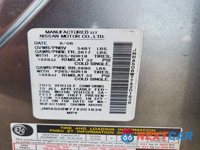 Zdjęcie 13 z 13 samochodu: 2007 INFINITI FX35 BASE VIN:JNRAS08W77X201838 - miniatura