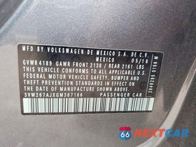 Zdjęcie 12 z 12 samochodu: 2016 VOLKSWAGEN JETTA S VIN:3VW267AJXGM387166 - miniatura