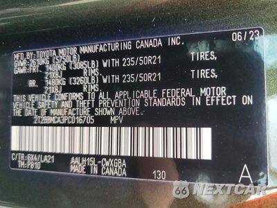 Zdjęcie 12 z 12 samochodu: 2023 LEXUS RX 350H LUXURY VIN:2T2BBMCA3PC016705 - miniatura