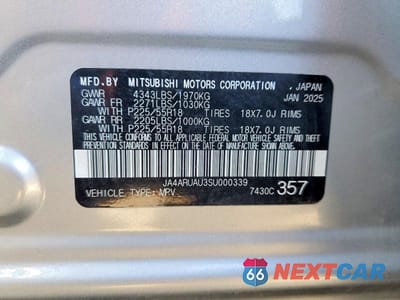 Zdjęcie 13 z 13 samochodu: 2025 MITSUBISHI OUTLANDER SPORT S VIN:JA4ARUAU3SU000339 - miniatura