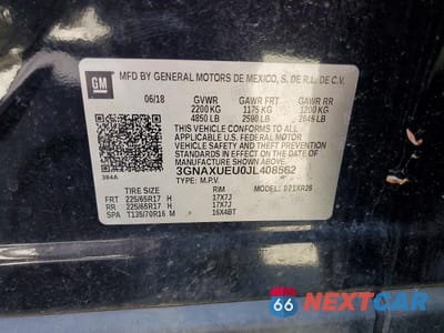 Zdjęcie 13 z 13 samochodu: 2018 CHEVROLET EQUINOX LT VIN:3GNAXUEU0JL408562 - miniatura