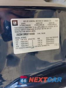 Zdjęcie 12 z 12 samochodu: 2008 CHEVROLET SILVERADO K1500 VIN:2GCEK13M381196908 - miniatura